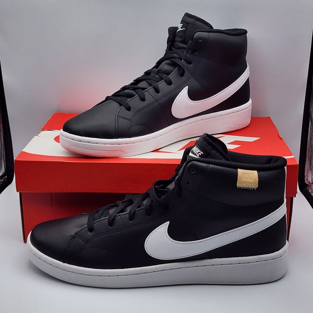 Nike Court Royale 2 Mid Mens Size US 13 Sneakers Shoes Black White CQ9179 001